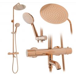 Душевая система Rea Lungo Rose Gold P6606 розовое золото