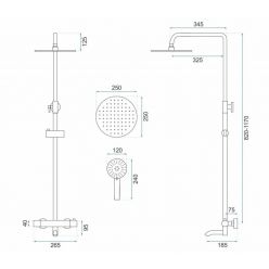 Душевая система Rea Lungo WHITE P6608 белый