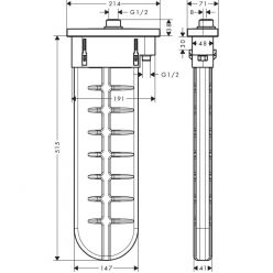 Скрытая часть смесителя Hansgrohe sBox 28020000