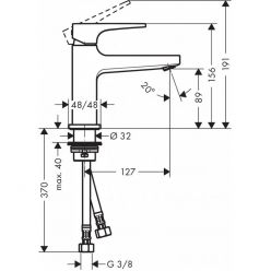 Смеситель Hansgrohe Metropol для раковины 74500000