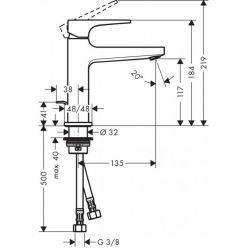 Смеситель Hansgrohe Metropol для раковины 74506000