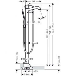 Смеситель Hansgrohe Metropol Classic для ванны 31445000