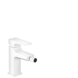 Смеситель Hansgrohe Metropol для биде, однорычажный, со сливным клапаном Push-Open, матовый белый 32520700