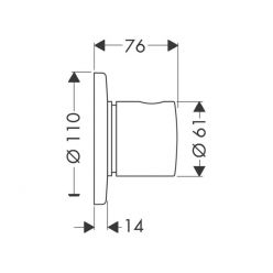 Запорный вентиль переключатель потоков Hansgrohe Trio/Quattro S 15932000