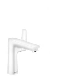Смеситель Hansgrohe Talis E для раковины 150, однорычажный, со сливным гарнитуром, матовый белый 71754700