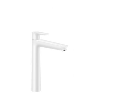 Смеситель Hansgrohe Talis E для раковины 240, однорычажный, со сливным гарнитуром, матовый белый 71716700