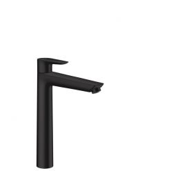 Смеситель Hansgrohe Talis E для раковины 240, однорычажный, со сливным гарнитуром, матовый черный 71716670