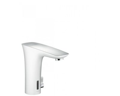 Смеситель Hansgrohe PuraVida для раковины электронный с регулировкой температуры, белый/хром 15170400