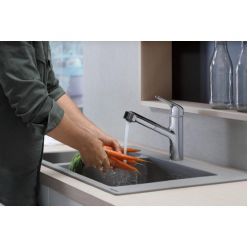 Кухонный смеситель Hansgrohe Focus M42, однорычажный с вытяжным изливом 71814000