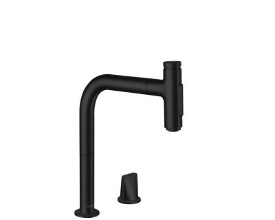 Кухонный смеситель Hansgrohe M71 M7120-H200 однорычажный, на 2 отверстия, с вытяжным изливом 73818670