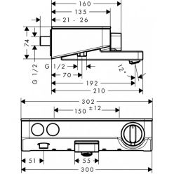 Термостат Hansgrohe Ecostat Select для ванны 13151000