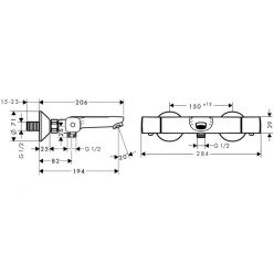 Термостат Hansgrohe Ecostat universal для ванны 13123000