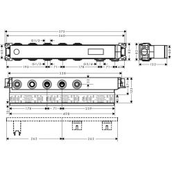 Скрытая часть Hansgrohe RainSelect для 3 потребителей 15311180