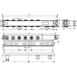 Скрытая часть Hansgrohe RainSelect для 4 потребителей 15312180