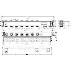 Скрытая часть Hansgrohe RainSelect для 5 потребителей 15313180