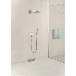 Термостат Hansgrohe ShowerSelect Glass для двух потребителей стеклянный, белый/хром 15738400