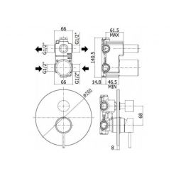 Смеситель для душа Paffoni Light LIG018BO