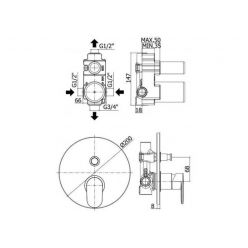 Смеситель для душа Paffoni Candy CA015CR