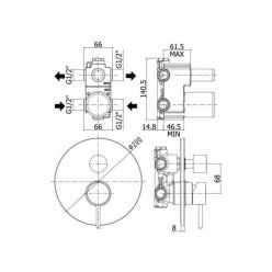 Смеситель для душа Paffoni Light LIG018NO