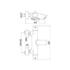 Смеситель для ванны с душем Paffoni Light LIQ022CR