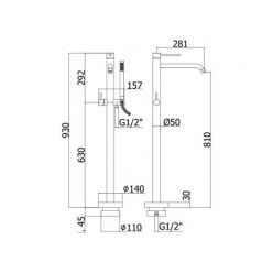 Смеситель для ванны с душем Paffoni Light LIG032NO