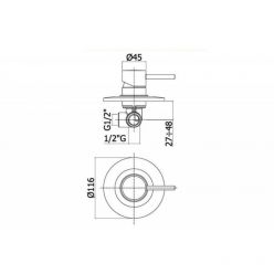 Смеситель для душа Paffoni Light LIG011CR