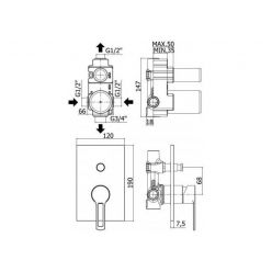 Смеситель для душа Paffoni Ringo RIN015BO/M