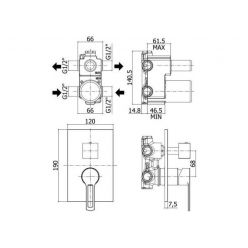 Смеситель для душа Paffoni Ringo RIN018BO/M