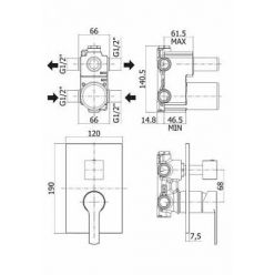 Смеситель для душа Paffoni Elle EL019NO