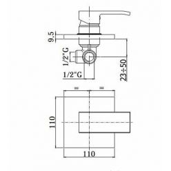 Смеситель для душа Paffoni Elle EL010NO