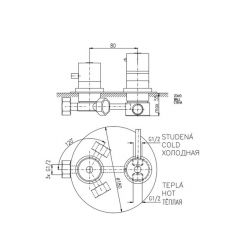 Смеситель Rav Slezak Dunaj Termostat DT387 для ванны хром