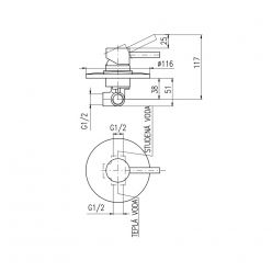 Смеситель Rav Slezak Seina SE983 для душа хром