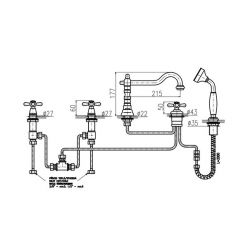 Смеситель Rav Slezak Morava Retro MK164.5PSM для ванны бронза