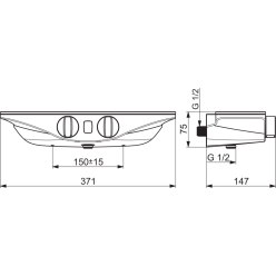 Смеситель для душа Oras Esteta Wellfit, серый хром, 7562U-15