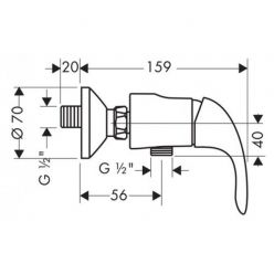 Смеситель Hansgrohe Focus E 31760000 для душа