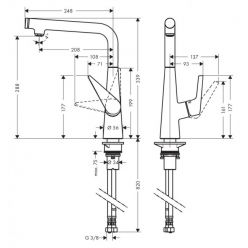 Смеситель Hansgrohe Talis S 72820800 для кухонной мойки