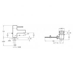 Смеситель Jacob Delafon Cuff E37301-CP для раковины