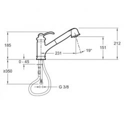 Смеситель Jacob Delafon Fairfax E76091-CP для кухонной мойки