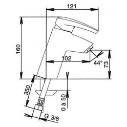 Смеситель Jacob Delafon Panache E72242-CP для раковины