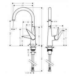 Смеситель Hansgrohe Talis S 72810000 для кухонной мойки