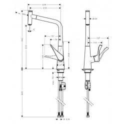 Смеситель Hansgrohe Metris Select 14884800 для кухонной мойки