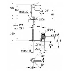 Смеситель Grohe BauClassic 23161000 для раковины