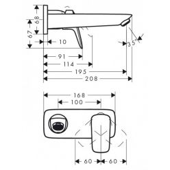 Смеситель Hansgrohe Logis 71220000 для раковины