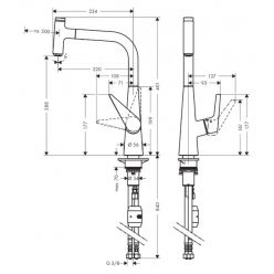 Смеситель Hansgrohe Talis Select S 72821800 для кухонной мойки