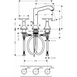 Смеситель Hansgrohe Metropol Classic 31307000 для раковины