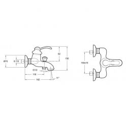 Смеситель Jacob Delafon Fairfax E71090-CP для ванны с душем