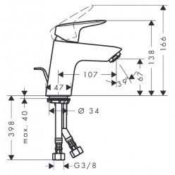 Смеситель Hansgrohe Logis 71071000 для раковины