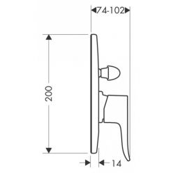 Смеситель Hansgrohe Metris 31484000 для ванны с душем