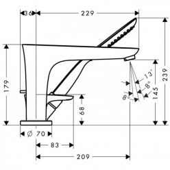 Смеситель Hansgrohe PuraVida 15432400 на борт ванны