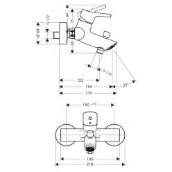 Смеситель Hansgrohe Talis S 72400000 для ванны с душем